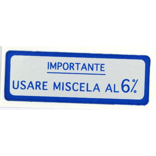 Autocollant bleu à 6 % pour Vespa 150 GS (1954-1961) VS1T > 5T, dimensions : 58 x 20 mm