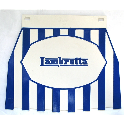 Bavettes « LAMBRETTA » blanches/bleues pour toutes les Lambretta
