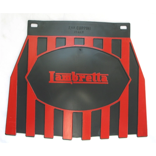 Bavettes « LAMBRETTA » noires/rouges pour toutes les Lambretta
