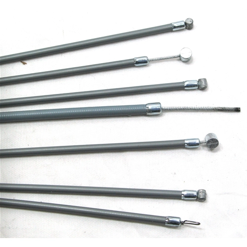 Juego de 7 cables con funda gris para VESPA 125 150 160 180 200 VNB VNA VBB VBA SPRINT RALLY TS GTR SPRINT VELOCE GL GS con freno, embrague y acelerador internos de teflón.