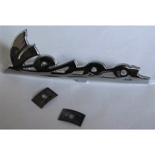 Schriftzug auf dem Frontschild in Kursivschrift, 83 mm lang, für VESPA 50 125 150 ET2 ET4 PX 125 150 200