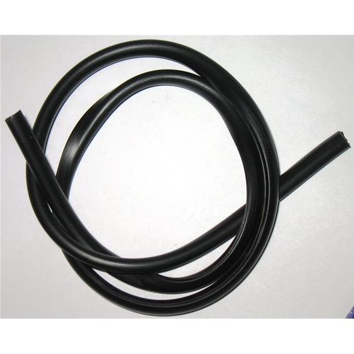 Black rubber license plate profile suitable for all VESPAs - 75 cm long