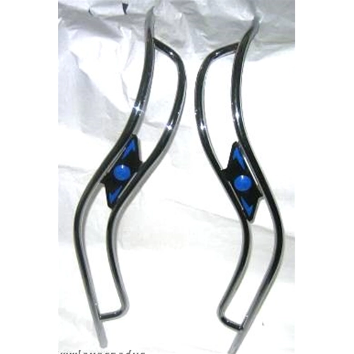 Bordo Scudo Cromato Doppio per VESPA VSB GS 160 Gemme Rosse