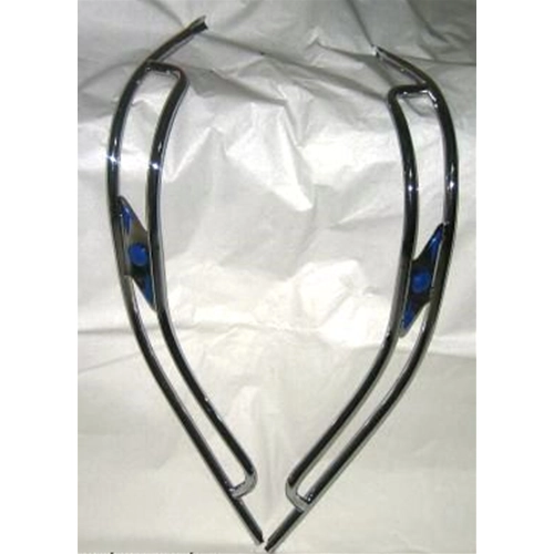 Bordo Scudo Cromato Doppio per VESPA VSB GS 160 Gemme Rosse