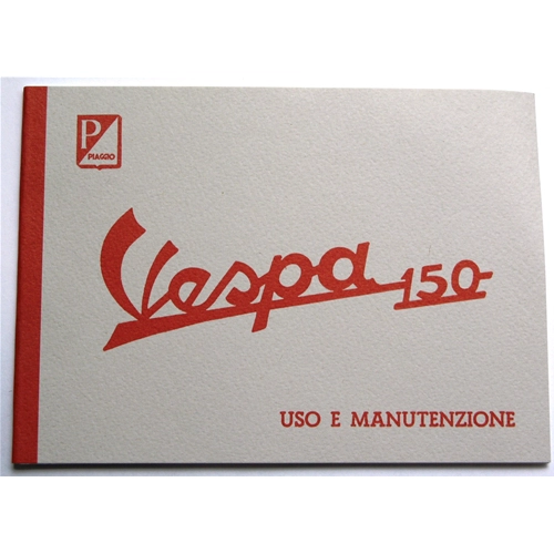Gebrauchs- und Wartungshandbuch für VESPA 150 VBB1T von 1962 bis 1964 ro 6100185M