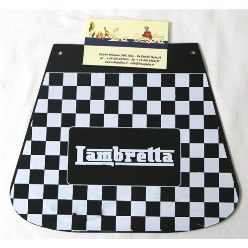 Garde-boue à damier noir et blanc « LAMBRETTA » pour tous les modèles LAMBRETTA