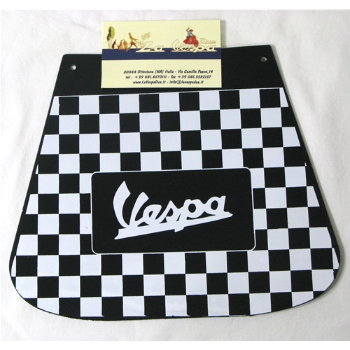 Black/white checkered "VESPA" mudguard for all VESPAs