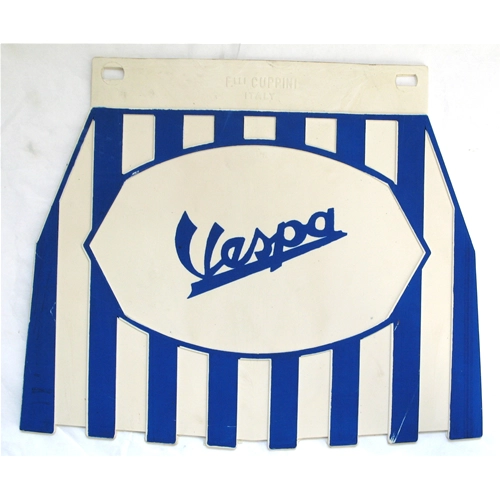 Hinterrad-Spritzschutz „VESPA" weiß/blau für alle VESPAs