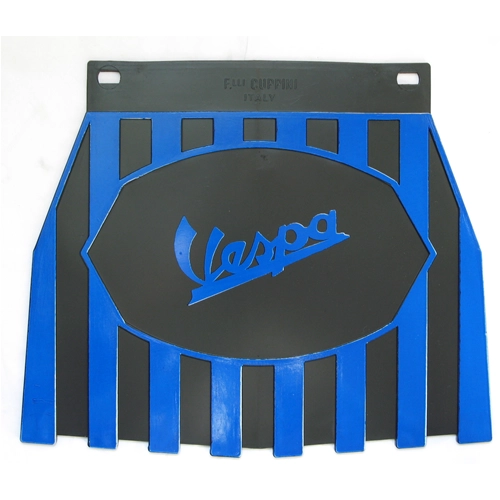 Rear mudguard splash guard "VESPA" black/blue for all VESPAs