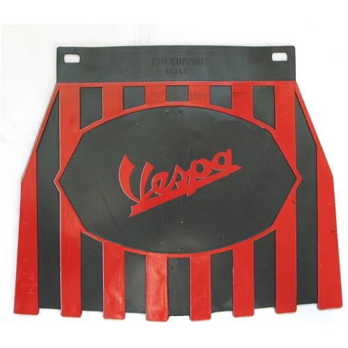 Rear mudguard splash guard "VESPA" black/red for all VESPAs