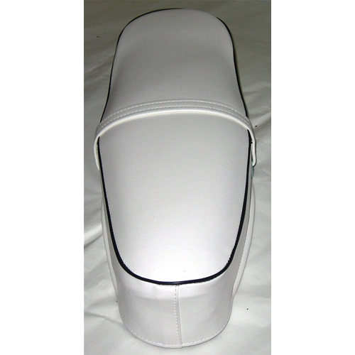 Asiento blanco con borde negro para VESPA 50 125 NLR PRIMAVERA sin cerradura
