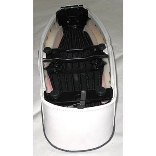 Asiento blanco con borde negro para VESPA 50 125 NLR PRIMAVERA sin cerradura