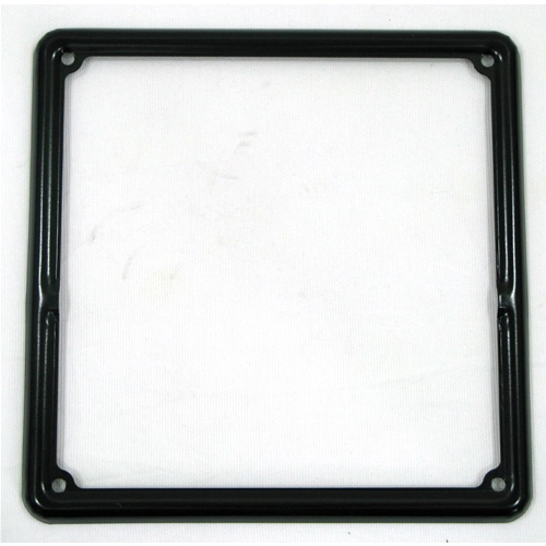 Schwarzer Rahmen für europäische Kennzeichen für Motorräder und Vespa 125, 150, 180, 200, Größe 185 x 185 mm