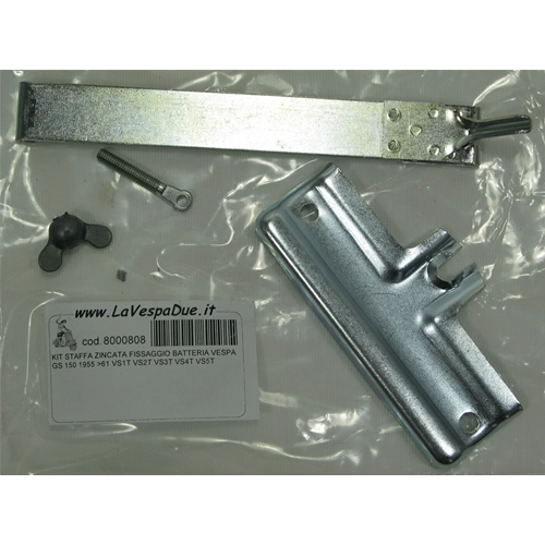 Verzinkter Batteriebefestigungssatz für VESPA 150 GS von 1955 bis 1961, Rahmennummern VS1T bis VS5T