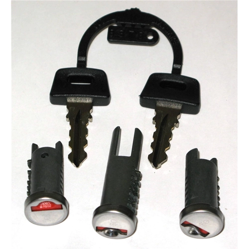 Lenkradschloss-Set für Topcase und Sitzbank, 3 Zylinder mit Schlüsseln für VESPA PK FL HP V 50 125 Automatik ro 265828
