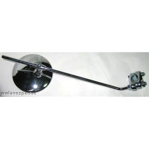Espejo retrovisor cromado derecho o izquierdo, diámetro 100 mm, con abrazadera para faro de avestruz bajo VESPA 125 150 y Lambretta 125 ABCD