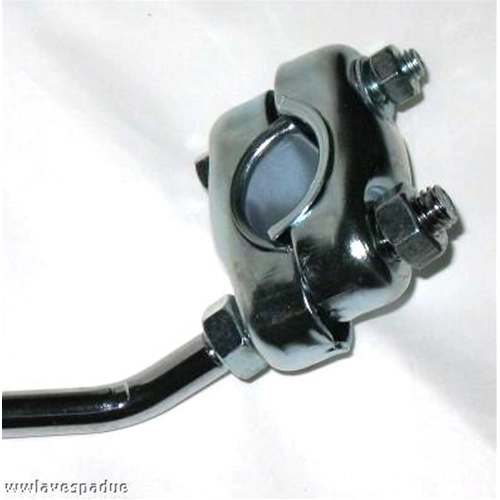 Espejo retrovisor cromado derecho o izquierdo, diámetro 100 mm, con abrazadera para faro de avestruz bajo VESPA 125 150 y Lambretta 125 ABCD