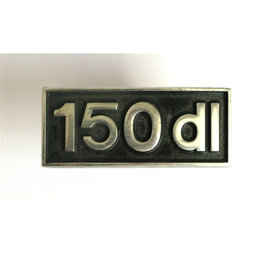 Placa de matrícula 150 DL para LAMBRETTA 150 DL