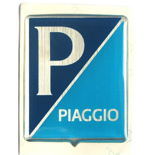 Escudo con emblema de resina sobre lámina de aluminio para VESPA
