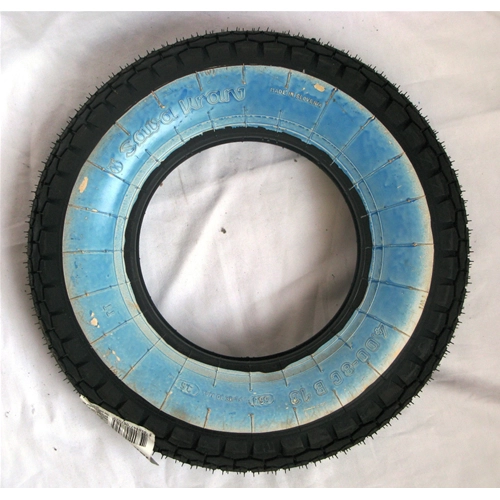 Neumático MITAS SAVA de banda blanca 3.50 8" 46J TT B13 para VESPA APE y LAMBRETTA