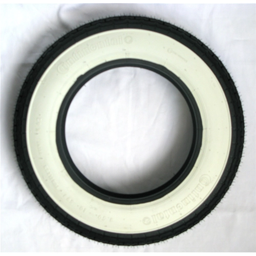 CONTINENTAL white wall 3.50 10" pneumatic tire for VESPA APE and LAMBRETTA K62 WW WHITE WALL XL M/C TL