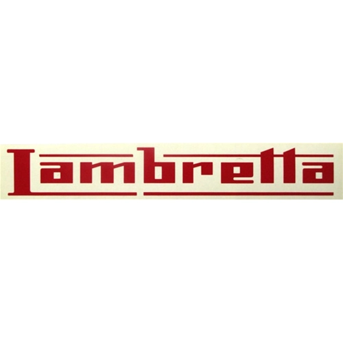 Red LAMBRETTA lettering sticker