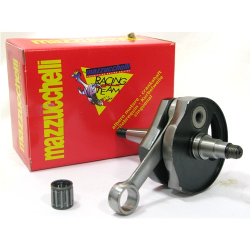 Cigüeñal MAZZUCCHELLI AMT 160 para VESPA 125 PRIMAVERA ET3. Carrera de avance: 51 mm. Cono: 19 mm. Distancia entre bielas: 97 mm.