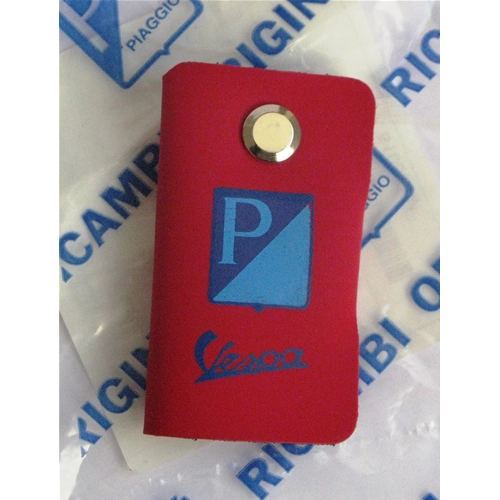 Vintage roter Schlüsselanhänger für VESPA 50 80 90 125 150 160 180 200, Original PIAGGIO