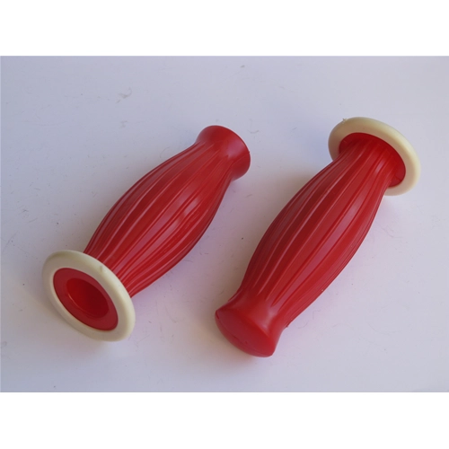 Puños rojos y blancos, de 26 mm de diámetro, para Vespas y Lambrettas clásicas.