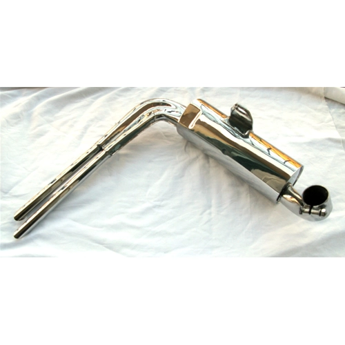 Silenciador réplica ABARTH de acero inoxidable para VESPA 160 GS 180 SS