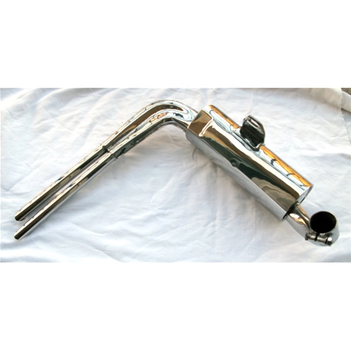 Silenciador réplica ABARTH de acero inoxidable para VESPA 160 GS 180 SS