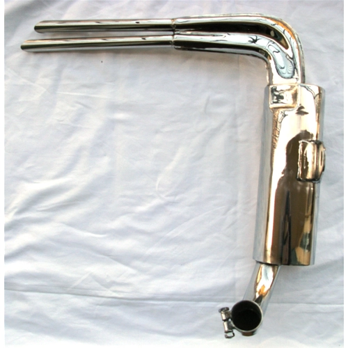 Silenciador réplica ABARTH de acero inoxidable para VESPA 160 GS 180 SS