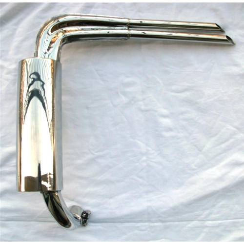 Silenciador réplica ABARTH de acero inoxidable para VESPA 160 GS 180 SS