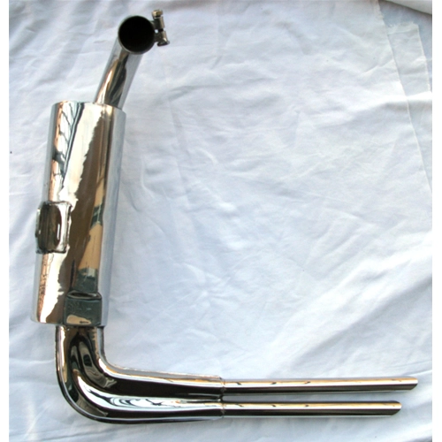 Silenciador réplica ABARTH de acero inoxidable para VESPA 160 GS 180 SS