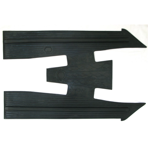 Black SOFT rubber floor mat for VESPA PK 50 125 S SS ETS