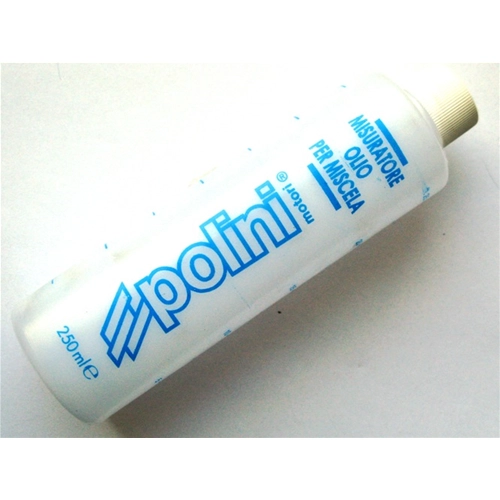 Vaso medidor de mezcla de aceite POLINI con tapa para motocicletas clásicas VESPA LAMBRETTA, 250 ml para mezclas al 2%, 3%, 4%, 5%, 6%, 7%.