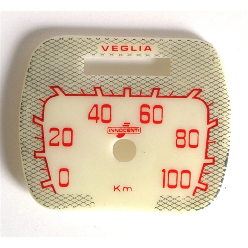 Esfera del odómetro con escala de 100 km para LAMBRETTA LD 125 150