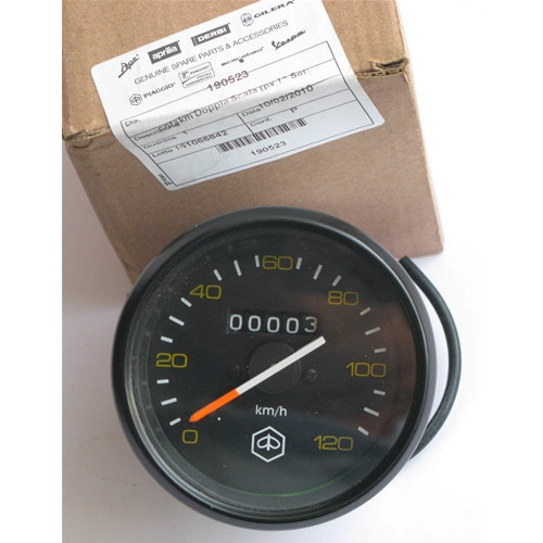Compteur kilométrique PIAGGIO d'origine pour VESPA VESPA P 125 X VNX1 de 1977 à 1982 - VESPA PX 125 E VNX2T à partir du cadre 200000 année 1981 - VESPA P 150 S VBX de 1978 - VESPA P 150 S VESPA P 150 X VLAX1T à partir du cadre 600000 année 1978 à 1981- VE