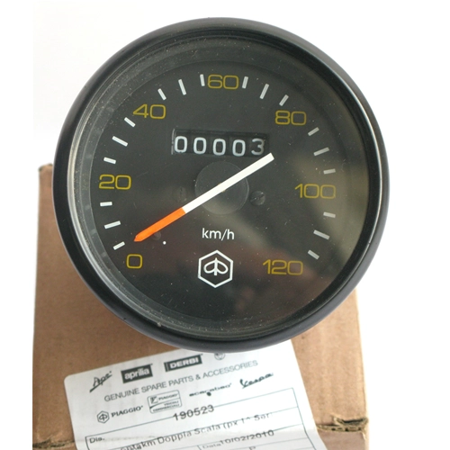 Compteur kilométrique PIAGGIO d'origine pour VESPA VESPA P 125 X VNX1 de 1977 à 1982 - VESPA PX 125 E VNX2T à partir du cadre 200000 année 1981 - VESPA P 150 S VBX de 1978 - VESPA P 150 S VESPA P 150 X VLAX1T à partir du cadre 600000 année 1978 à 1981- VE