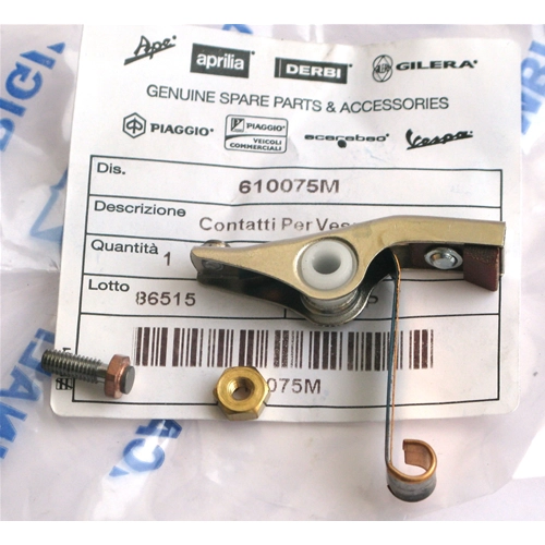 Contacteurs d'allumage d'origine PIAGGIO pour VESPA 98 125 (V1T à V15T, V30T à V33T) et APE 125 (jusqu'en 1952) ro 610075M
