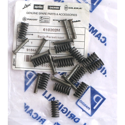 Set of springs and rivets for 12+12 original PIAGGIO shock absorbers for VESPA 98 125 from V1T to V15T from V30T to V33T