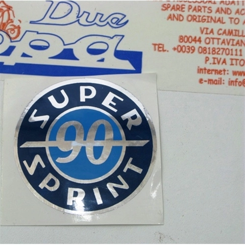 Adhesivo redondo de aluminio para la caja de almacenamiento lateral de VESPA 90 SS ro 1507290001