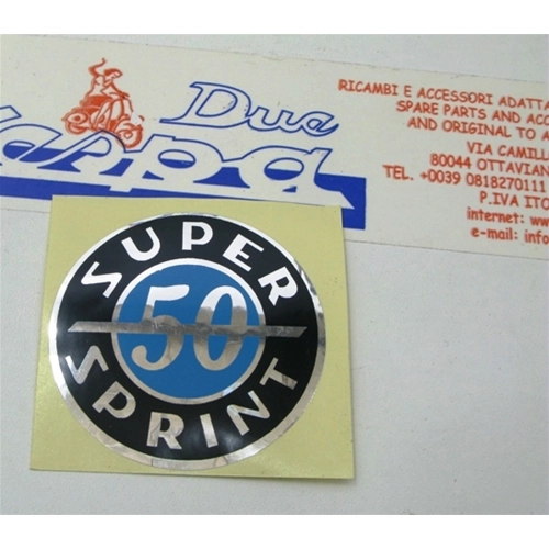 Round aluminum side sticker for the side storage box for VESPA 50 SS