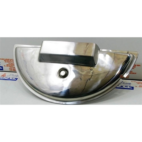 Copriruota protezione ruota di scorta acciaio cromato VESPA 125 150 200 PX PE con bullone di fissaggio