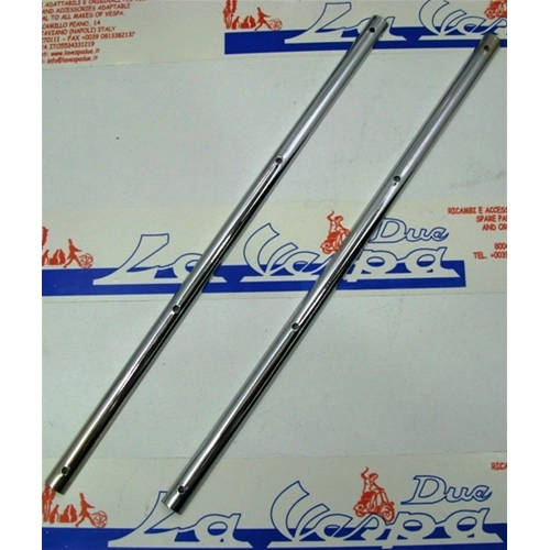 Par de tiras rectas de acero inoxidable cromado para alfombrilla central VESPA PX 80 125 150 200 PE P 150 S P200E ro 180048 610296M