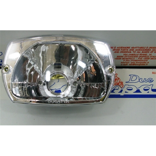 Rectangular halogen headlight assembly for VESPA 50 SPECIAL ELESTAR ro 126648 166694 1266695 123518 191192