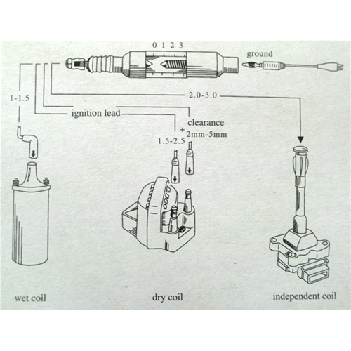 Probador de chispa para comprobar la eficiencia de la bobina de encendido de VESPA LAMBRETTA MOTO GUZZI SCOOTER