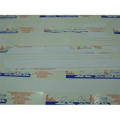 White adhesive trims for bodywork, bonnets and mudguards for VESPA PX PE 125 150 200 ARCOBALENO