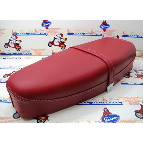 Asiento rojo sin paneles para VESPA PX PE 125 150 200 primera serie