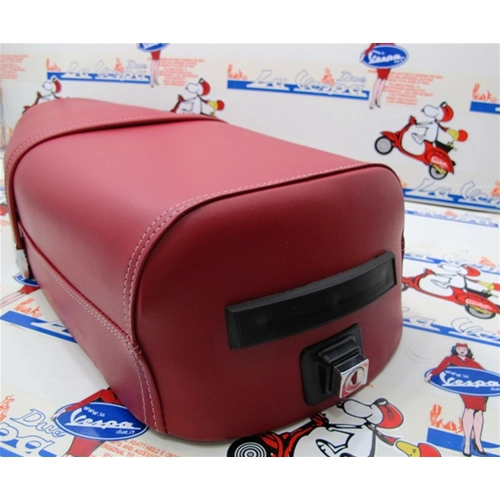 Asiento rojo sin paneles para VESPA PX PE 125 150 200 primera serie